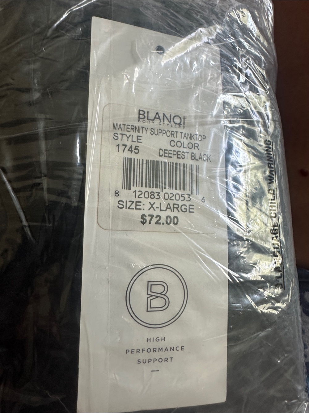 BLANQI Maternity Support Tank — Deepest Black